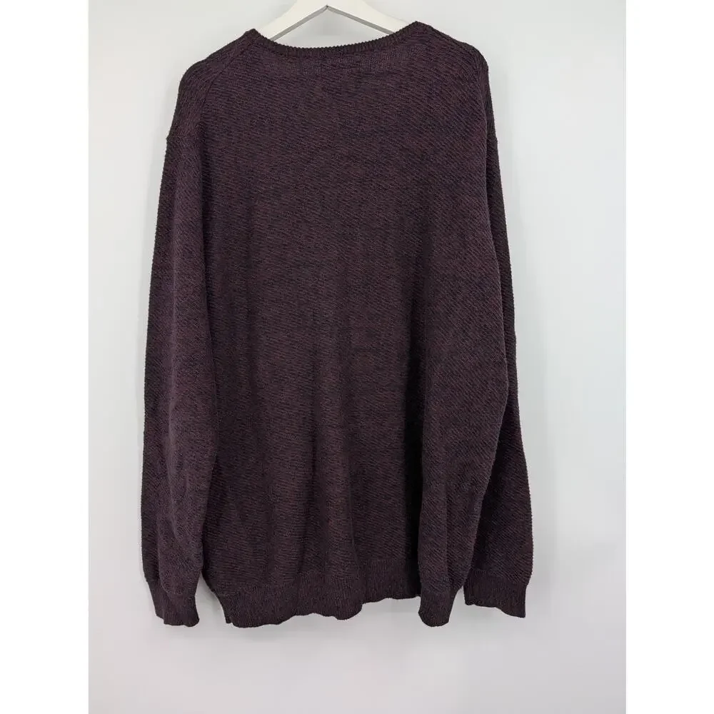 Nordstrom Men's Shop Cotton Cashmere XXL V Neck Sweater Career Office Warm